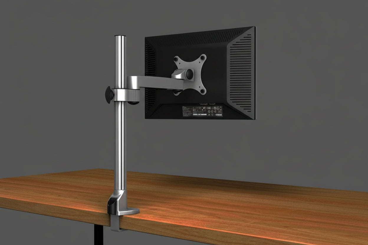 ThingyClub Monitor Desk Mount Bracket stand Arm for 10"-30" LCD LED Screens, Max VESA 100x100mm up to 8kg(17.6lbs) Weight Capacity (Single Arm)