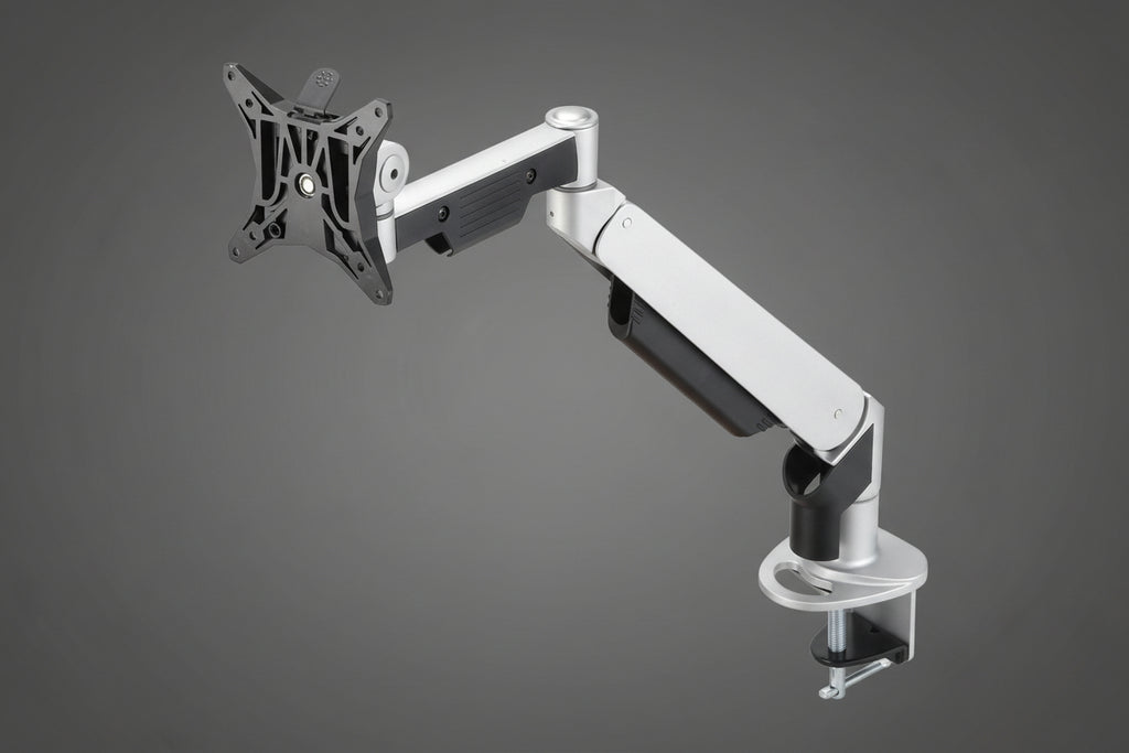 Allcam GSD110 Gas Spring Desk Mount LCD Monitor Stand w/vesa bracket & monitor arm: free up/down & left/right motion