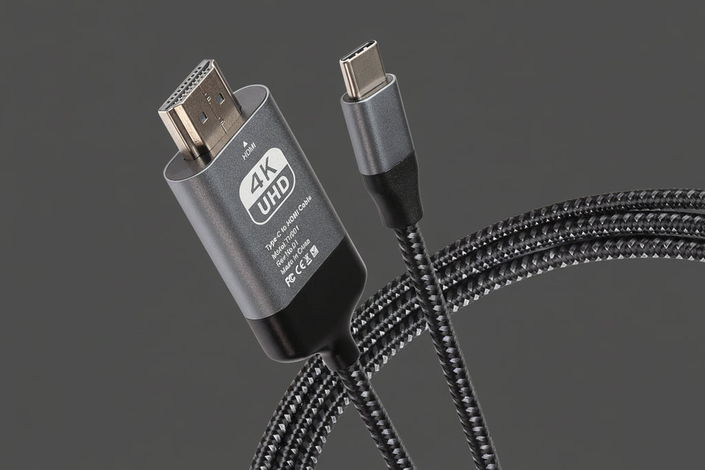 Maplin USB-C to HDMI Cable Adapter (Supports 4K Ultra HD @ 60Hz) - Black