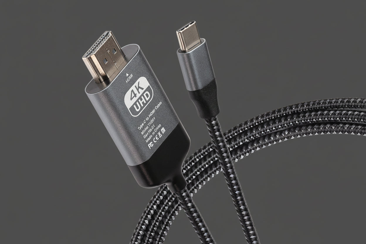 Maplin USB-C to HDMI Cable Adapter (Supports 4K Ultra HD @ 60Hz) - Black