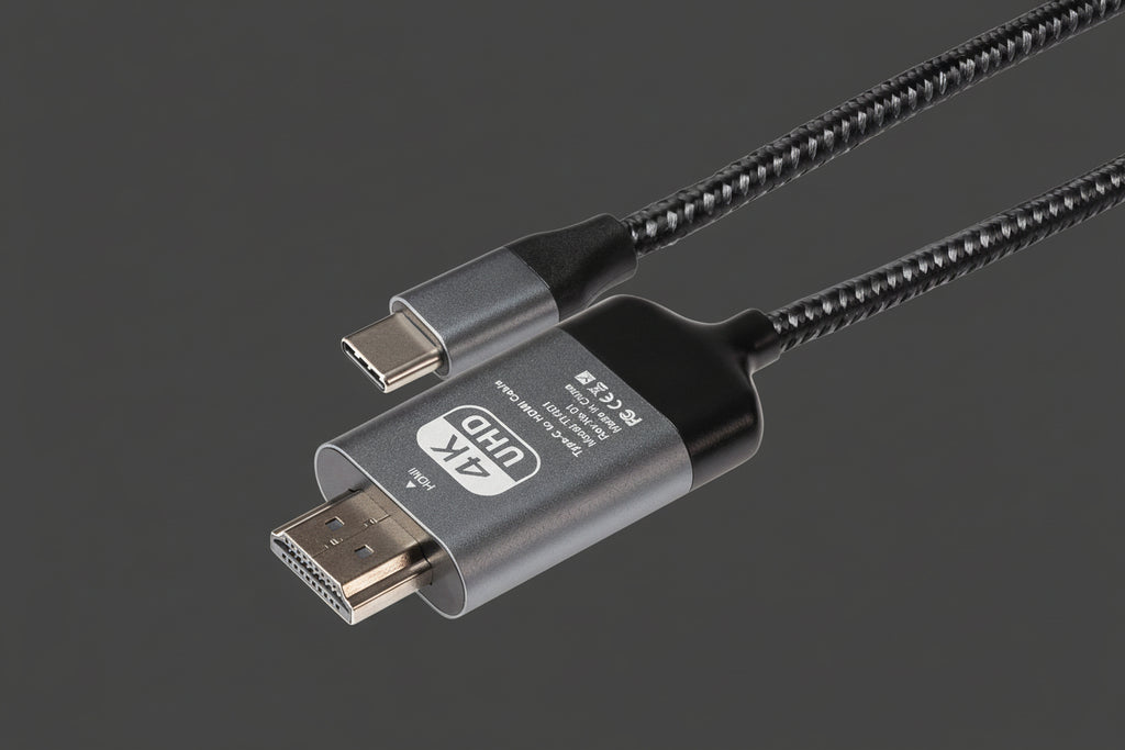 Maplin USB-C to HDMI Cable Adapter (Supports 4K Ultra HD @ 60Hz) - Black