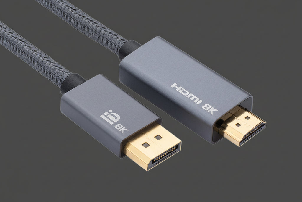 DisplayPort Male to HDMI Male 8K 30Hz HD Braided Adapter Cable, Cable Length: 3m