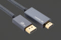 DisplayPort Male to HDMI Male 8K 30Hz HD Braided Adapter Cable, Cable Length: 3m