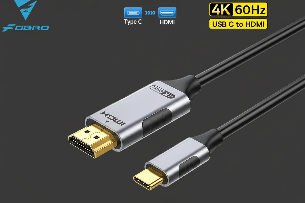 USB C to HDMI Cable 8K@60Hz 4K@120Hz Type C to HDMI-Compatible HDTV Cable for TV Converter MacBook Air iPad USB-C HDMI Adapter
