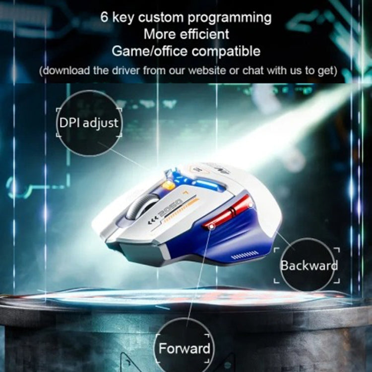 Inphic IN9 Tri-mode Wireless Bluetooth Gaming Office Computer Mouse (White)