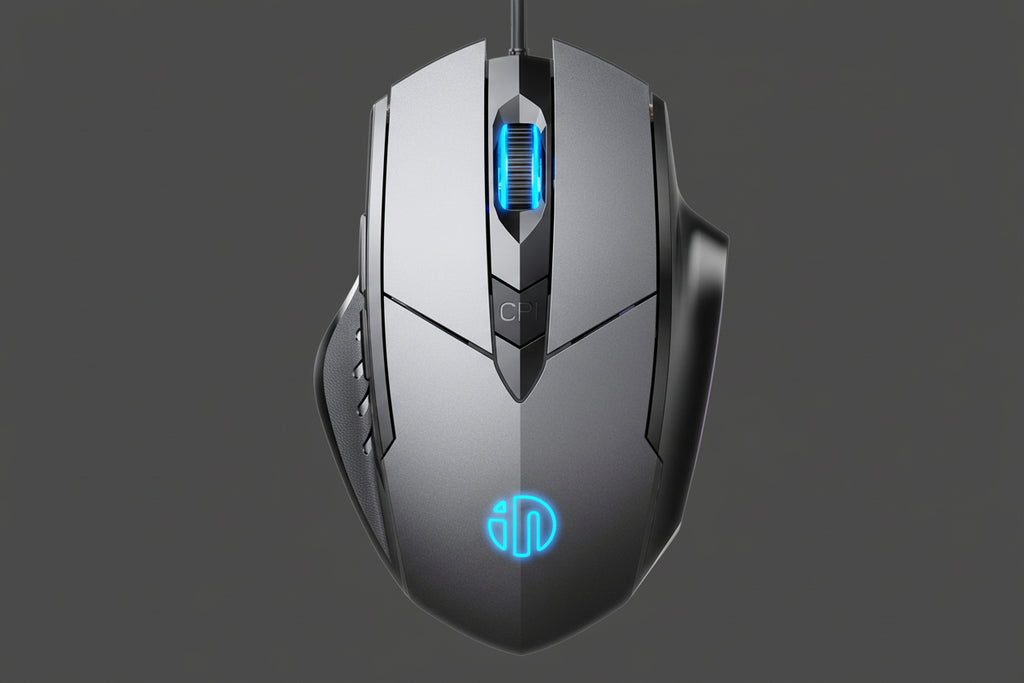 Inphic PW1H Wired Silent Illuminated Computer Gaming 6-Button Mouse