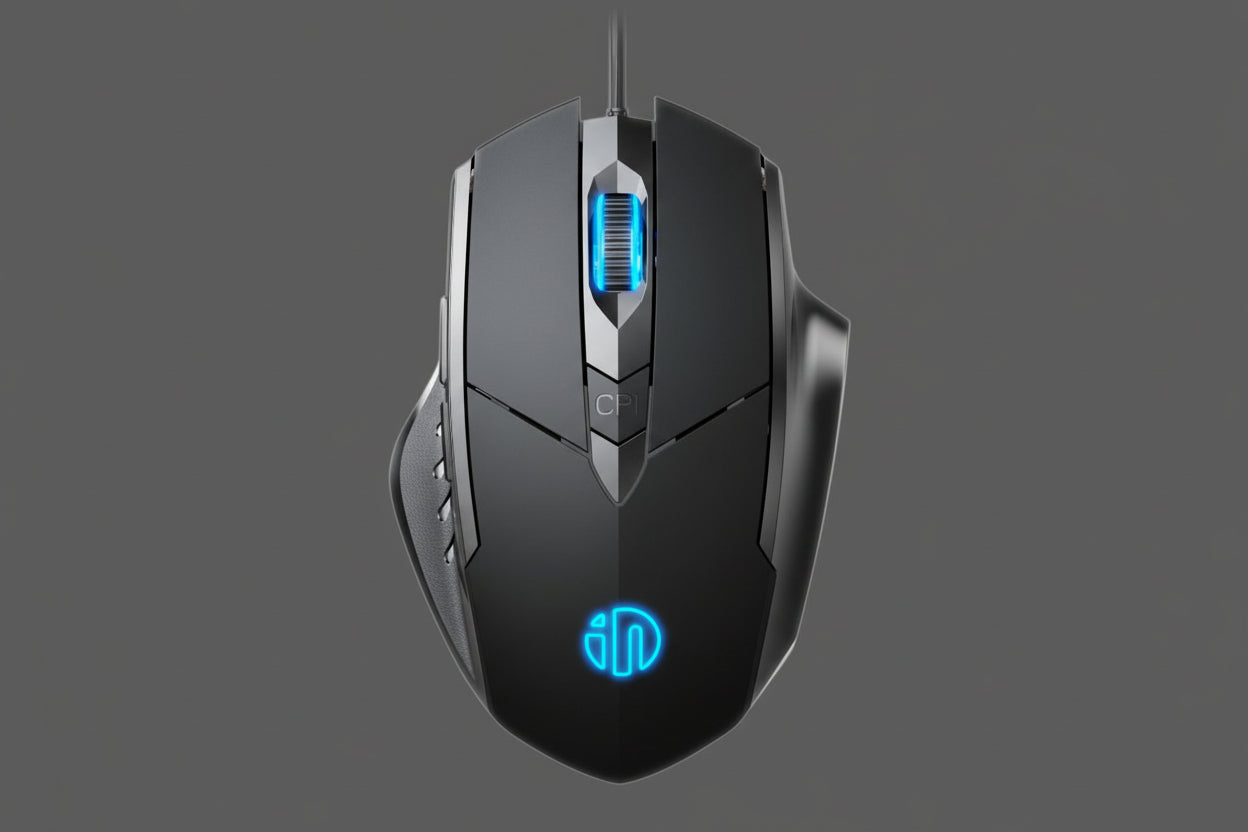 Inphic PW1H Wired Silent Illuminated Computer Gaming 6-Button Mouse