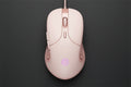 Inphic B8 Mute Light Emitting Wired Mice Home Office Gaming Computer Mouse (Milk Tea Color)